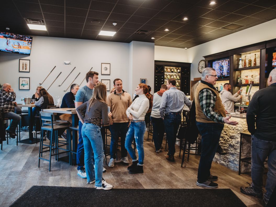 Members socializing at Golf Cove
