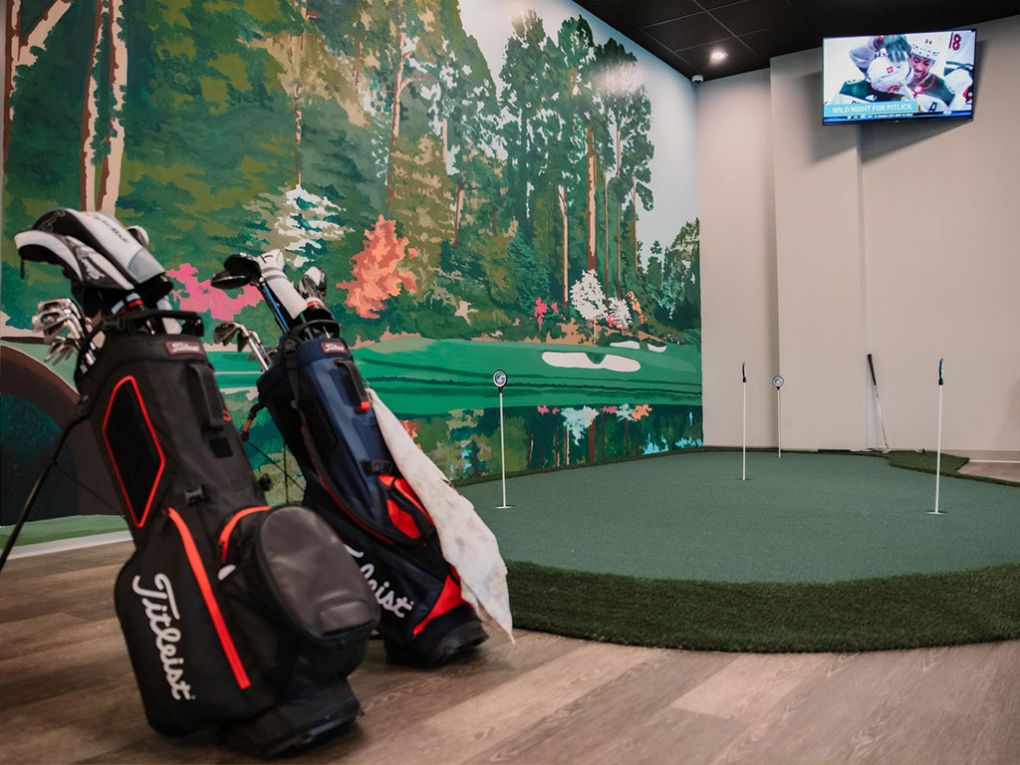 Golf Cove putting green and equipment